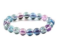 PYENHDI Bracelet Feng Shui, Bracelet en cristal naturel for hommes et femmes, amulette fluorite for l'équilibrage des chakras