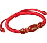 PYENHDI Bracelet Feng Shui, Bracelet en jade tressé à la main