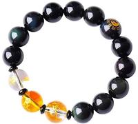 PYENHDI Bracelet Feng Shui, Bracelet Feng Shui de richesse, amulette Bagua trinitaire ornée des trois animaux gardiens bon augure