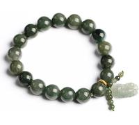PYENHDI Bracelet Feng Shui, Bracelet Pixiu en jade attirant la richesse, talisman porte-bonheur cuir Tianlu avec un démon