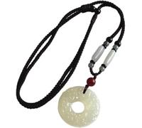 PYENHDI Collier Feng Shui en jade, Bijoux Feng Shui, collier bouddha, pendentif Piu Xiu, chaîne de perles