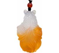 PYENHDI Collier Feng Shui en jade, Collier de poisson en Jade sculpté à la main for femmes et hommes, pendentif Feng Shui, bijoux