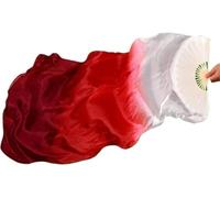 PYENHDI Éventails en Soie, 1 Paire d'accessoires de Performance Danse du Ventre en Soie Couleur dégradée