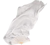 PYENHDI Éventails en Soie, Voiles de Soie for Danse du Ventre, 1 Paire, éventail léger, Peinture à la Main, Accessoires Performance Extra Longs