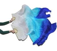 PYENHDI Éventails en Soie, Voiles d'éventail en Soie for Femmes, Accessoires de Costumes Danse du Ventre