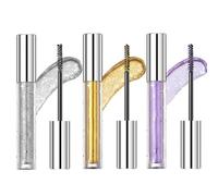 PYEUIFT 3 Pièces Fard à Paupières Mascara Liquide 3 Couleurs, Mascara Volumisant Allongant Mascara Diamants Étincelants, Cils Colorés Brillants Imperméables pour Cils, Fête de Mariage