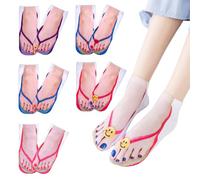 PYEUIFT 5 Pièces Chaussettes de Simulation de Tongs et Chaussures en tissu 3D, Chaussettes Amusantes et Mignonnes, Adaptées aux rassemblements d'amis et aux activités délicates