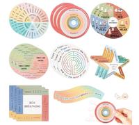 PYEUIFT 8 Pièces Autocollants sensoriel Fidget en sticker, Silent Fidget en Silicone, stickers Anti-Stress sticker d'inquiétude texturée, silicone sticker sensorielle pour Enfant et Adulte