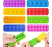 PYEUIFT 8 Pièces Planche D'ActivitéS Sensorielles, Jouets Sensoriels, Jouets Sensoriels, Jouets Sensoriels en Silicone, Jouet Sensoriel Double Face pour l'Autisme, Le Tdah et Les Enfants