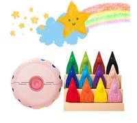 PYEUIFT Crayons De Couleur 12 Pièces, Premiers Crayons Bebe 1 An, Crayon De Couleurs Enfant, Cadeau Anniversaire Invités, Mini Coloriage, Crayons Lavables, Activité Pour Tout-Petits