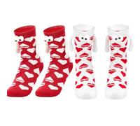 PYEUIFT Lot de 2 chaussettes magnétiques pour couples avec leurs mains, chaussettes 3D pour poupées, multicolore 7, taille moyenne