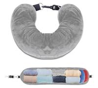 PYEUIFT Oreiller Cervical Remplissable, Oreiller de Voyage a Remplir de Vetement, deux façons de le porter, doux et respirant, pour Voyager en Voiture et en Avion (sans Remplissage)