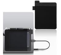 PYEUIFT Pochette Disque Dur Externe, Pochette Adhésive à 1 Poches, pour Disque Dur Externe SSD, Câbles USB, Souris Slim - Fixation Sécurisée, Matériau Durable, Noir