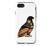 Pygargue à tête Blanche Drapeau américain Feu d'artifice Vintage Independence Day Coque pour iPhone SE (2020) / 7/8