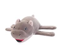 Pygmy Hippo Poupée en peluche sur le bras, bracelet en peluche Slap Hippopotame, facile à utiliser et confortable, décoration lumineuse et colorée, 20 cm/1 pièce, parfait pour les fêtes d'