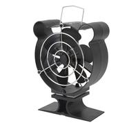 Pyhodi 6 Lames Ventilateur de Poêle à Bois, 1000-1500 TR/Min Ventilateur à Moteur de Chaleur avec Couvercle de Protection pour Une Circulation de L'air Chaud amélioré, Non