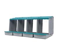 Pyhodi Boîte à Nidification des Poules, PP Poulet Ponte de Ponte avec Boîte de Nidification Inclinée, Perche Swing et Collection D'œufs de Déploiement pour Poulailler, (4 Compartiments)