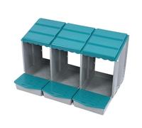 Pyhodi Boîte à Nidification des Poules, PP Poulet Ponte de Ponte avec Boîte de Nidification Inclinée, Perche Swing et Collection D'œufs de Déploiement pour Poulailler, (3 cavité)