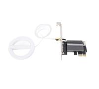 Pyhodi Carte WiFi PCIe pour Bureau, WiFi 6E Carte Réseau PCIe 4174Mbps 5.2 Adaptateur Fil avec Bandes 2,4 GHz 5GHz 6GHz pour 10 11 (Antenne de câble d'extension)