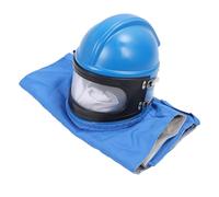 Pyhodi Casque de Sableuse, 1/4in 13mm Thread Safe Air Feed Sandblast Casque avec épaule Protecteur de Capot de Sable de Protection pour Sablage équipé D'un Thermostat de Sableuse