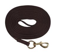 Pyhodi Corde à Plomb de Performance, Ligne de Commande équestre de 8,2 M de 8,2 M de la Ligne de Commande équestre à Longueur de Cheval Long avec Attachement Licou Rapide, Tampon de (Brown)