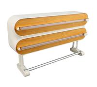 Pyhodi Dispensateur Enveloppe en Plastique avec Coupeur, 3 Po en 1 Organisateur de Réfrigérateur pour Papier Boulangerie en Papier D'aluminium, Porte-greffier en Papier Cire Boîte de
