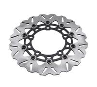 Pyhodi Ensemble de Rotor de Disque de Frein de Moto, étrier de Rotor de Disque de Frein Avant 267 Mm Adaptateur D'adaptation D'alibères en Acier Inoxydable Pompe Pump pour NMAX125 (Black)