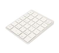 Pyhodi Pavé Numérique Filaire, 28 Touches, Clavier Numérique de comptabilité Financière Portable Rechargeable par USB, Mini pavé Numérique Mince étanche pour Ordinateur Portable, (Blanc argenté)