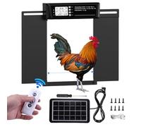 Pyhodi Porte de Poulailler Automatique, Ouvre-Porte de Porte de Poulet à énergie Solaire en Aluminium avec Télécommande de Minuteur de Capteur léger. Grande Taille, Protection