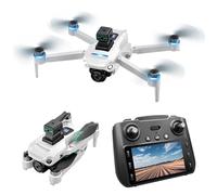 Pyhodi Quadcopter RC, Mini-Pliable HD HD Double Caméra EIS Stabilisation 5G WiFi FPV Drone avec évitement D'obstacle, Contrôle des Applications, pour Les Débutants (Double Batterie)