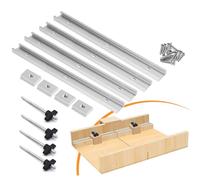 Pyhodi T Piste D'ensemble D'écrou de Glissement, Alliage en Aluminium Woodworking Sliding Slot Guide Rail, Mitre et Piste pour le Travail du Bois, Kit de Curseur, Installation Facile,