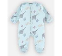 Pyjama 1 pièce imprimés éléphants en jersey, aqua 0M