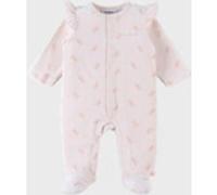 Pyjama 1 pièce imprimés libellules en velours, rose clair 12M
