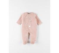Pyjama 1 pièce lapin en velours côtelé, beige 3M