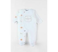 Pyjama 1 pièce ours en velours, écru 12M