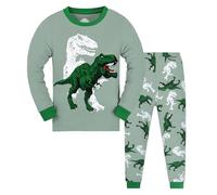 Pyjama 2 pièces en Coton pour Petits garçons, Motif Dinosaure, vêtements de Nuit pour Tout-Petits, Ensemble de vêtements d'automne et d'hiver Shorts Garçons 8 Ans Ensemble Fille 6 Ans Jogging