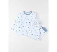 Pyjama 2 pièces imprimés dino en velours, écru/bleu/vert 6Y