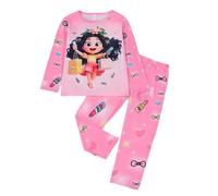Pyjama 2 pièces pour Enfants Enfant Ensemble Doux Confortable Vêtements de Détente en Coton Longues Hauts et Pantalon Mignonne Dinosaure Tracteur Nuit