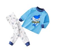 Pyjama 2 pièces pour Enfants Ensemble Deux Pyjamas Manches Longues en Coton Doux Hauts de et Pantalon Peints La Main Four Seasons