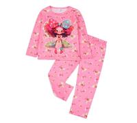 Pyjama 2 pièces pour Enfants Tenues Ensemble Garçons Coton Doux Confortable Vêtements de Détente Pieces Classique Haut Col Rond Pantalon Peints La Main Maison