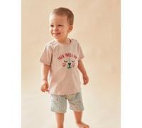 Pyjama 2 pièces tigre en jersey, beige/aqua 18M
