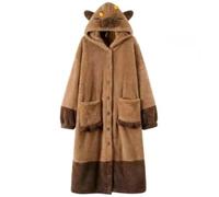 Pyjama À Capuche Capybara Mignon Chaud, Vêtements De Nuit avec Poche pour en Intérieur en Extérieur Fête De Cosplay en Costume d'animal