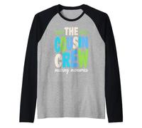 Pyjama à col Rond pour Enfants et Filles, Cadeaux Assortis Manche Raglan