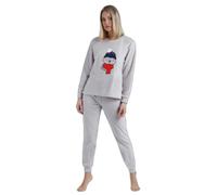 Pyjama à manche longue femme Admas Morning Mouse Gris L