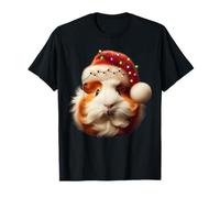 Pyjama Amusant en Forme de Cochon d'Inde avec Rennes de Noël T-Shirt