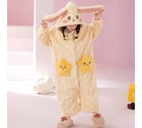 Pyjama Anime Chiikawa Usagi, 2-en-1, en polaire corail, doublé, épais, doux, confortable, décontracté, pour l'hiver Pajama
