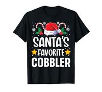 Pyjama Assorti de Noël avec Inscription « Santas Favorite Cobbler » T-Shirt