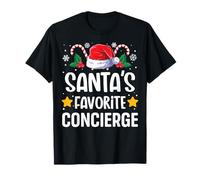 Pyjama Assorti de Noël pour Concierge préféré du Père Noël T-Shirt
