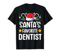 Pyjama Assorti de Noël pour Dentiste préféré du Père Noël T-Shirt