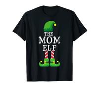 Pyjama assorti pour fête de Noël avec inscription « Mom Elf » T-Shirt